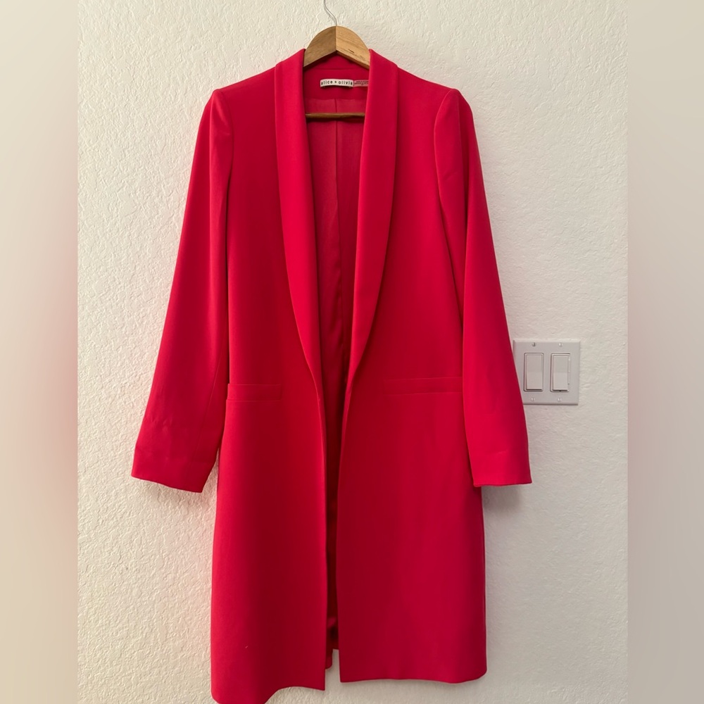 Alice & Olivia 3/4 length size small pink jacket